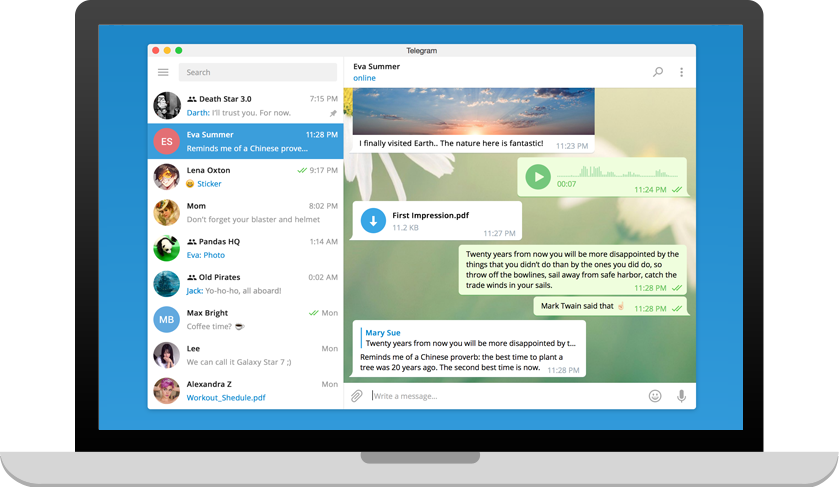 TG纸飞机 Telegram 中文客户端界面预览